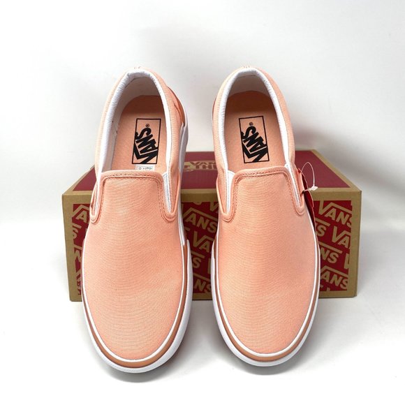 VANS Sneakers Women's VN0A4TZV46M Classic Slip On S Platform Canvas Pastel Peach - Picture 3 of 11
